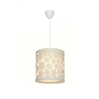 PETAL 203-0067 Μοντέρνο Κρεμαστό Φωτιστικό Καπέλο Μονόφωτο 1 x E27 IP20 Μπεζ Πλαστικό - Μ23.5 x Π23.5 x Υ76cm