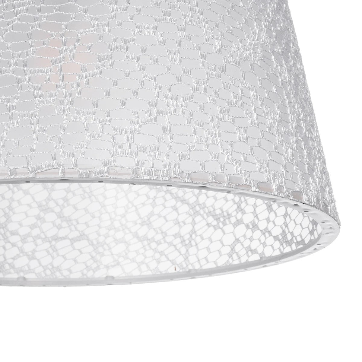 CONEY 203-0069 Μοντέρνο Κρεμαστό Φωτιστικό Καπέλο Μονόφωτο 1 x E27 IP20 Λευκό Ύφασμα - Μ26 x Π26 x Υ93cm