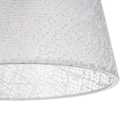 CONEY 203-0069 Μοντέρνο Κρεμαστό Φωτιστικό Καπέλο Μονόφωτο 1 x E27 IP20 Λευκό Ύφασμα - Μ26 x Π26 x Υ93cm