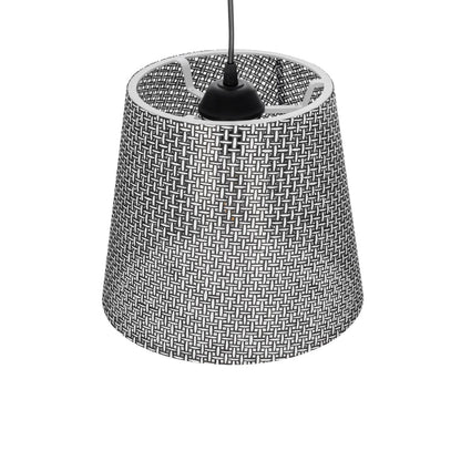 CONEY 203-0070 Μοντέρνο Κρεμαστό Φωτιστικό Καπέλο Μονόφωτο 1 x E27 IP20 Γκρι Διάτρητο Ύφασμα - Μ26 x Π26 x Υ93cm