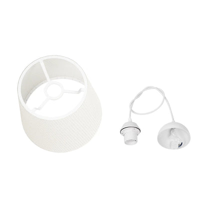 CONEY 203-0071 Μοντέρνο Κρεμαστό Φωτιστικό Καπέλο Μονόφωτο 1 x E27 IP20 Mπεζ Διάτρητο Ύφασμα - Μ26 x Π26 x Υ93cm