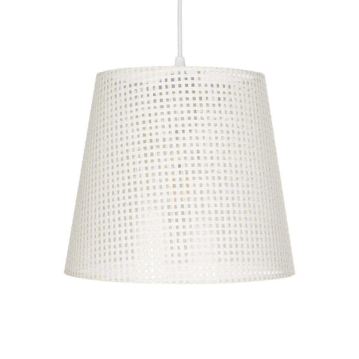CONEY 203-0071 Μοντέρνο Κρεμαστό Φωτιστικό Καπέλο Μονόφωτο 1 x E27 IP20 Mπεζ Διάτρητο Ύφασμα - Μ26 x Π26 x Υ93cm