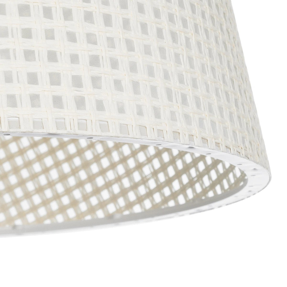 CONEY 203-0071 Μοντέρνο Κρεμαστό Φωτιστικό Καπέλο Μονόφωτο 1 x E27 IP20 Mπεζ Διάτρητο Ύφασμα - Μ26 x Π26 x Υ93cm