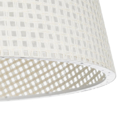 CONEY 203-0071 Μοντέρνο Κρεμαστό Φωτιστικό Καπέλο Μονόφωτο 1 x E27 IP20 Mπεζ Διάτρητο Ύφασμα - Μ26 x Π26 x Υ93cm