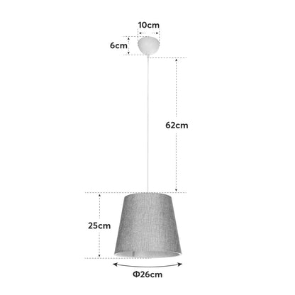CONEY 203-0073 Μοντέρνο Κρεμαστό Φωτιστικό Οροφής με Ντουί 1 x E27 AC 220-240V IP20 - Καφέ - Μ26 x Π26 x Υ25