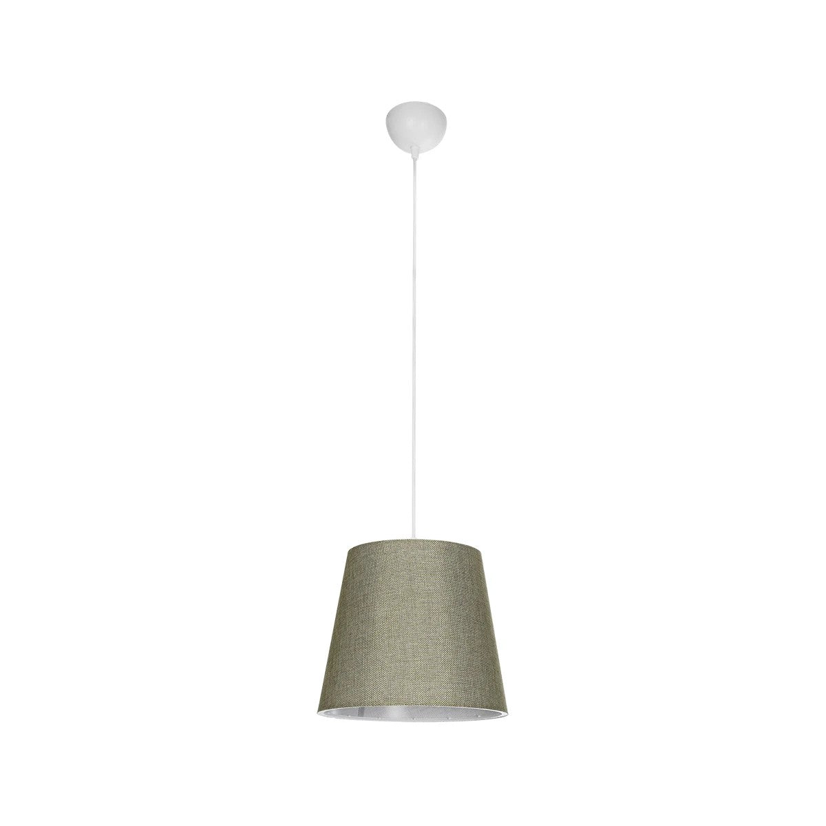 CONEY 203-0074 Μοντέρνο Κρεμαστό Φωτιστικό Καπέλο Μονόφωτο 1 x E27 IP20 Πράσινο Ύφασμα - Μ26 x Π26 x Υ93cm