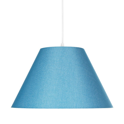 RIFT 203-0075 Μοντέρνο Κρεμαστό Φωτιστικό Καπέλο Μονόφωτο 1 x E27 IP20 Μπλε Ύφασμα - Μ35 x Π35 x Υ93cm