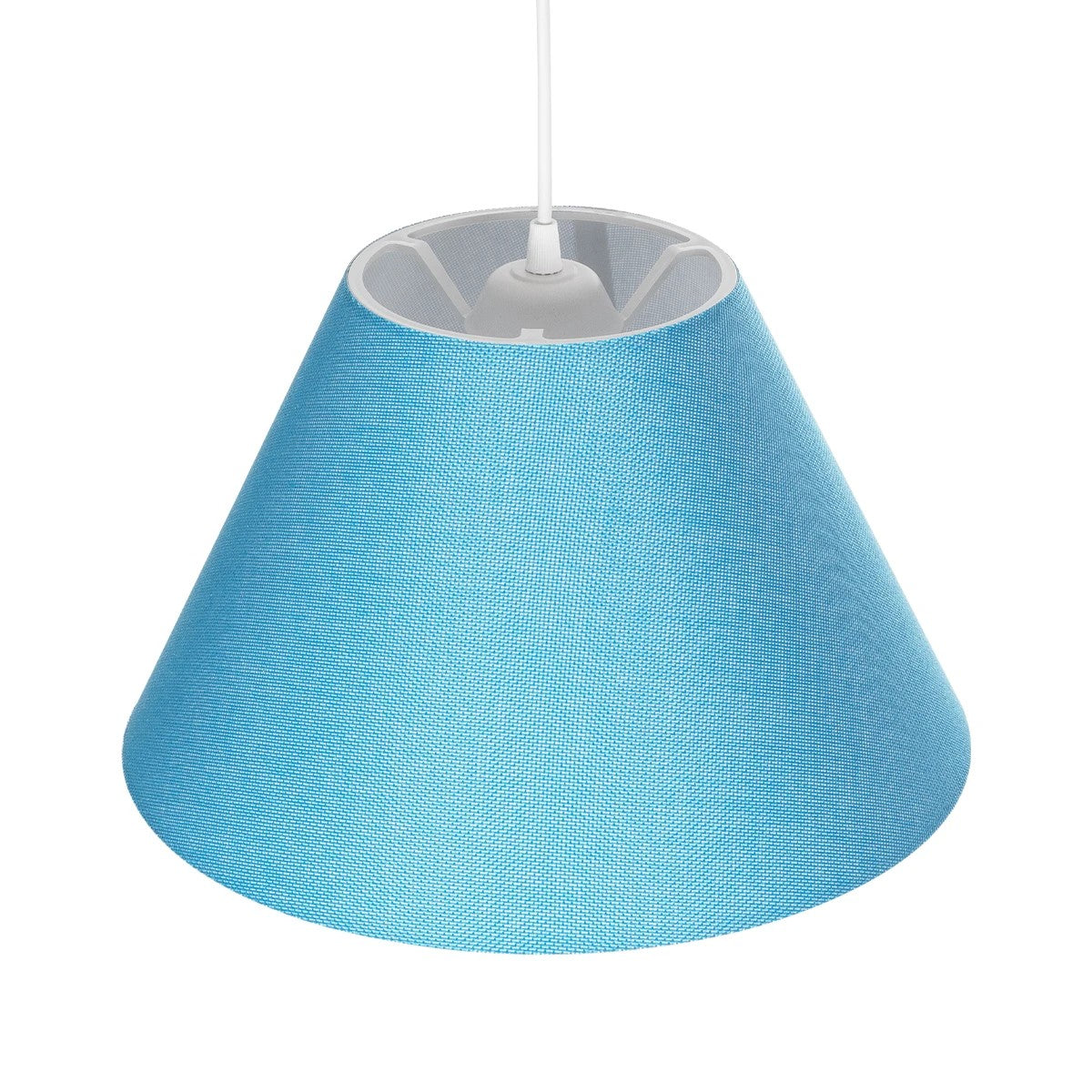 RIFT 203-0075 Μοντέρνο Κρεμαστό Φωτιστικό Καπέλο Μονόφωτο 1 x E27 IP20 Μπλε Ύφασμα - Μ35 x Π35 x Υ93cm