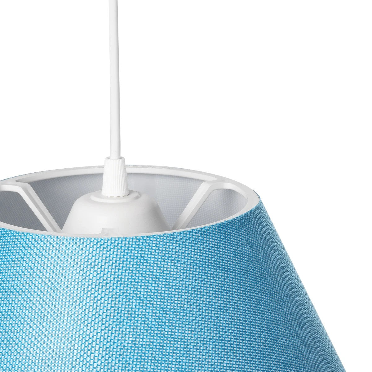 RIFT 203-0075 Μοντέρνο Κρεμαστό Φωτιστικό Καπέλο Μονόφωτο 1 x E27 IP20 Μπλε Ύφασμα - Μ35 x Π35 x Υ93cm