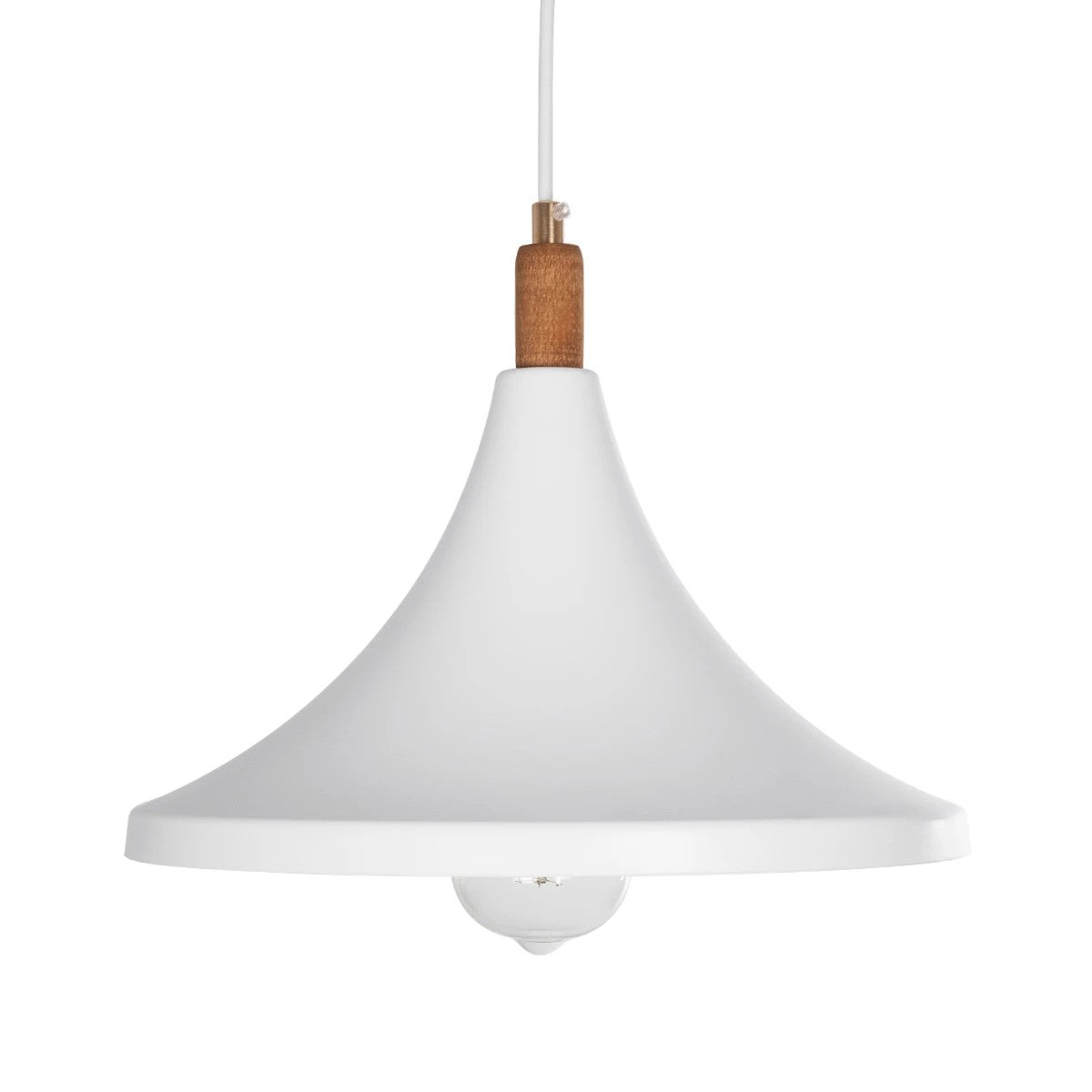 BELFRY 203-0076 Μοντέρνο Κρεμαστό Φωτιστικό Καμπάνα Μονόφωτο 1 x E27 IP20 Λεύκο με Χρυσό Πλαστικό - Μ29.5 x Π29.5 x Υ90cm