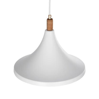 BELFRY 203-0076 Μοντέρνο Κρεμαστό Φωτιστικό Καμπάνα Μονόφωτο 1 x E27 IP20 Λεύκο με Χρυσό Πλαστικό - Μ29.5 x Π29.5 x Υ90cm