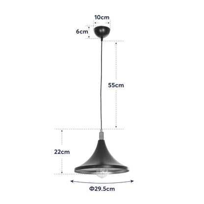 BELFRY 203-0077 Μοντέρνο Κρεμαστό Φωτιστικό Οροφής με Ντουί 1 x E27 AC 220-240V IP20 - Μαύρο & Χρυσό - Μ29.5 x Π29.5 x Υ22