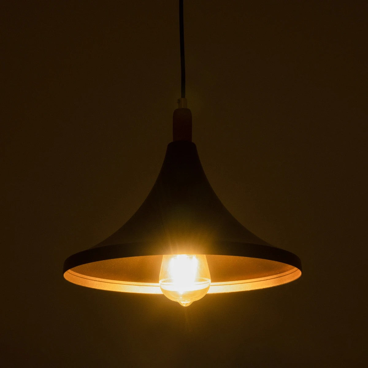 BELFRY 203-0077 Μοντέρνο Κρεμαστό Φωτιστικό Οροφής με Ντουί 1 x E27 AC 220-240V IP20 - Μαύρο & Χρυσό - Μ29.5 x Π29.5 x Υ22