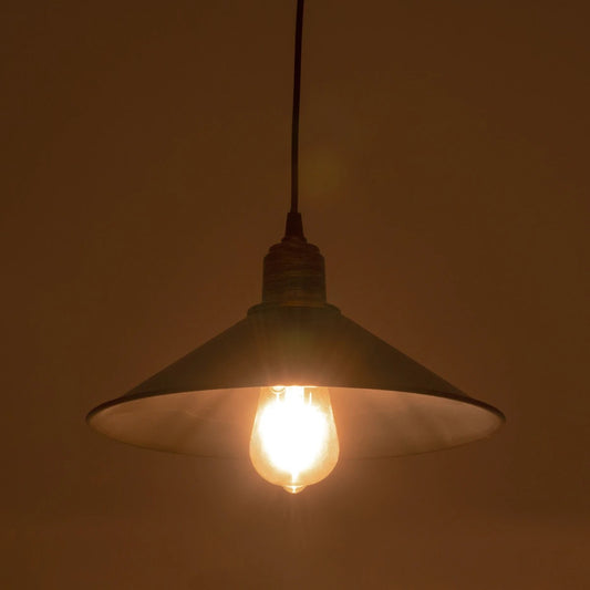 FERRO 203-0083 Μοντέρνο Κρεμαστό Φωτιστικό Καμπάνα Μονόφωτο 1 x E27 IP20 Λευκό & Χρυσό Πλαστικό - Μ30 x Π30 x Υ15cm