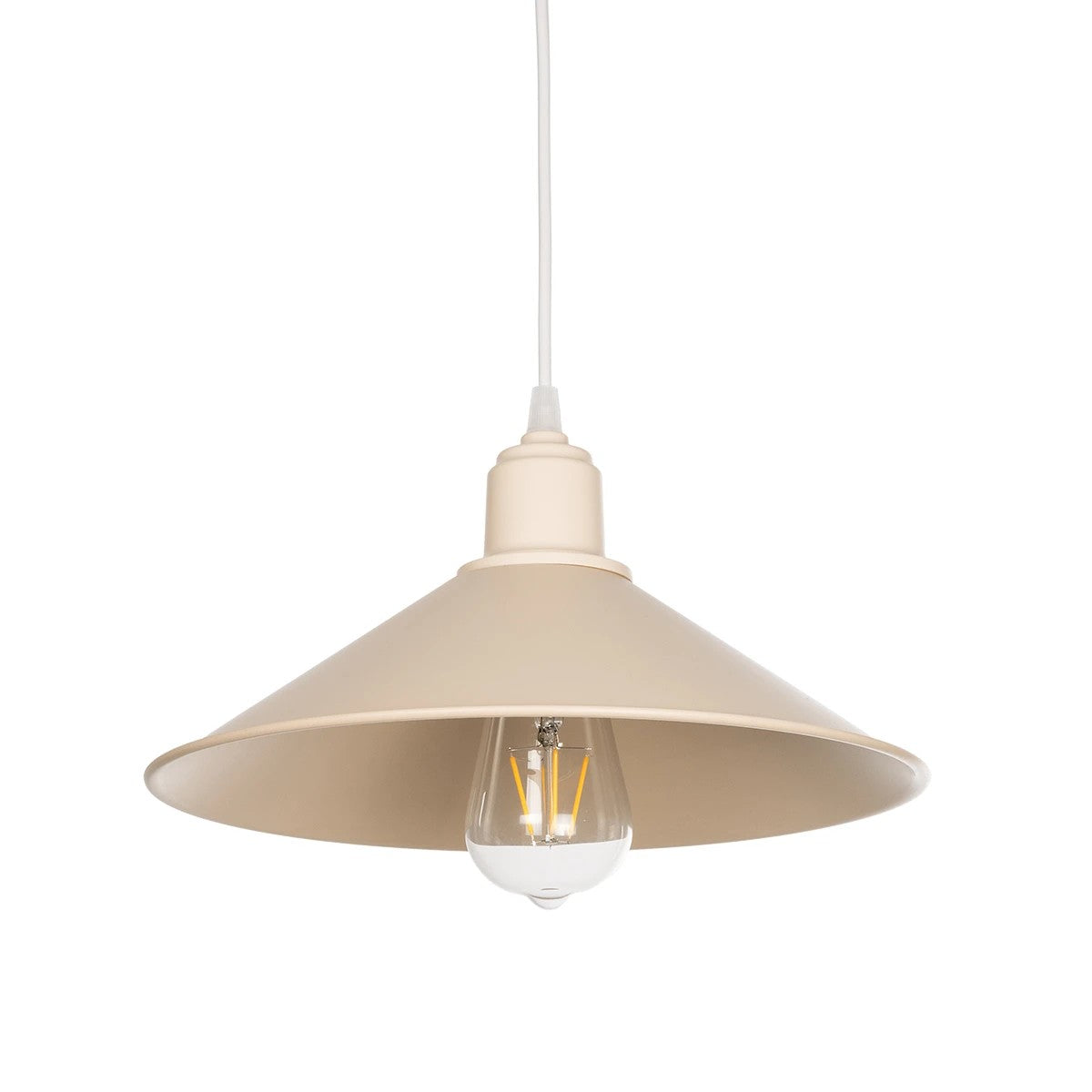 FERRO 203-0086 Μοντέρνο Κρεμαστό Φωτιστικό Οροφής με Ντουί 1 x E27 AC 220-240V IP20 - Μπεζ - Μ30 x Π30 x Υ15