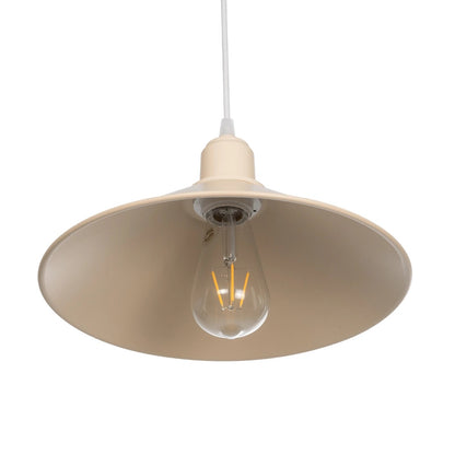 FERRO 203-0086 Μοντέρνο Κρεμαστό Φωτιστικό Οροφής με Ντουί 1 x E27 AC 220-240V IP20 - Μπεζ - Μ30 x Π30 x Υ15