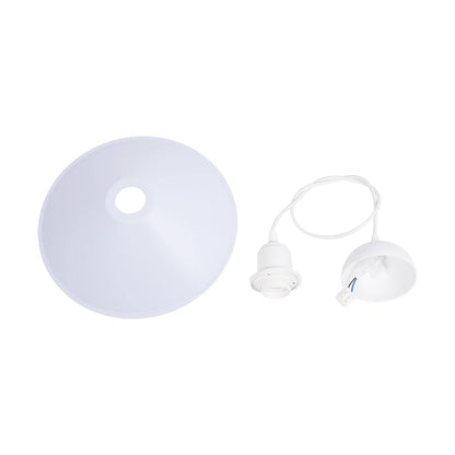 FERRO 203-0087 Μοντέρνο Κρεμαστό Φωτιστικό Οροφής με Ντουί 1 x E27 AC 220-240V IP20 - Λευκό - Μ30 x Π30 x Υ15