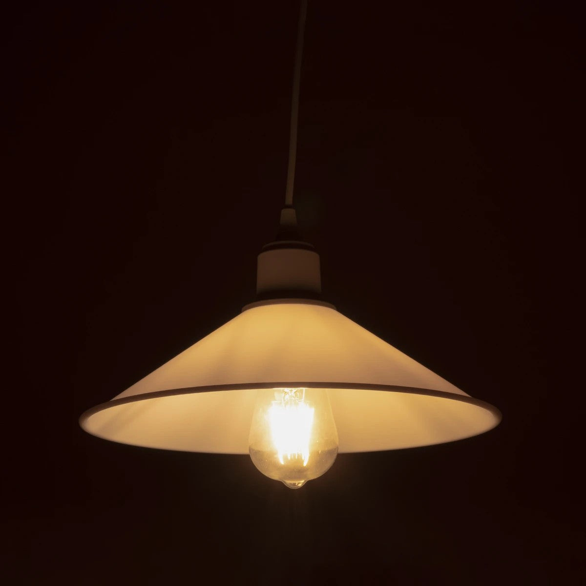 FERRO 203-0087 Μοντέρνο Κρεμαστό Φωτιστικό Οροφής με Ντουί 1 x E27 AC 220-240V IP20 - Λευκό - Μ30 x Π30 x Υ15