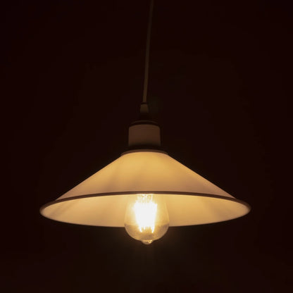 FERRO 203-0087 Μοντέρνο Κρεμαστό Φωτιστικό Οροφής με Ντουί 1 x E27 AC 220-240V IP20 - Λευκό - Μ30 x Π30 x Υ15