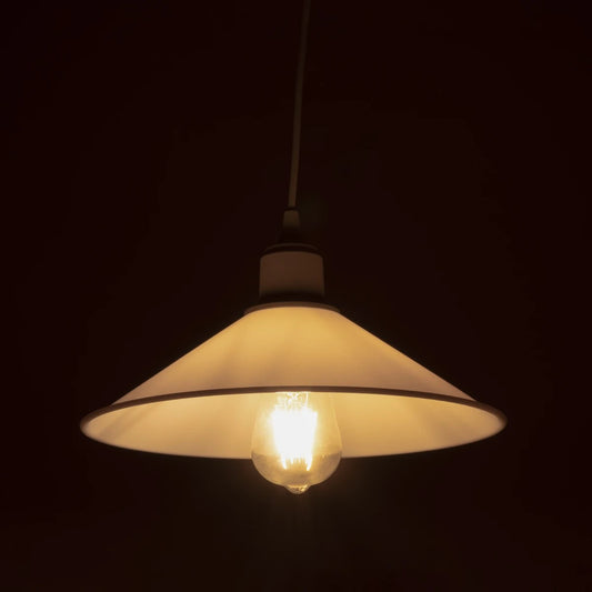 FERRO 203-0087 Μοντέρνο Κρεμαστό Φωτιστικό Οροφής με Ντουί 1 x E27 AC 220-240V IP20 - Λευκό - Μ30 x Π30 x Υ15