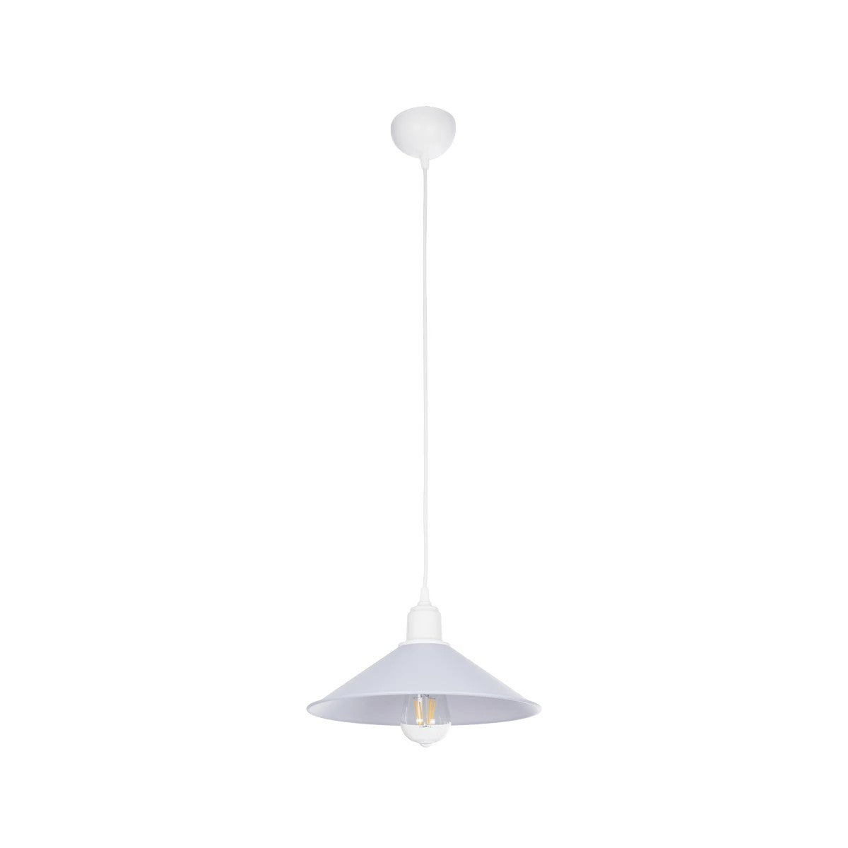 FERRO 203-0087 Μοντέρνο Κρεμαστό Φωτιστικό Οροφής με Ντουί 1 x E27 AC 220-240V IP20 - Λευκό - Μ30 x Π30 x Υ15