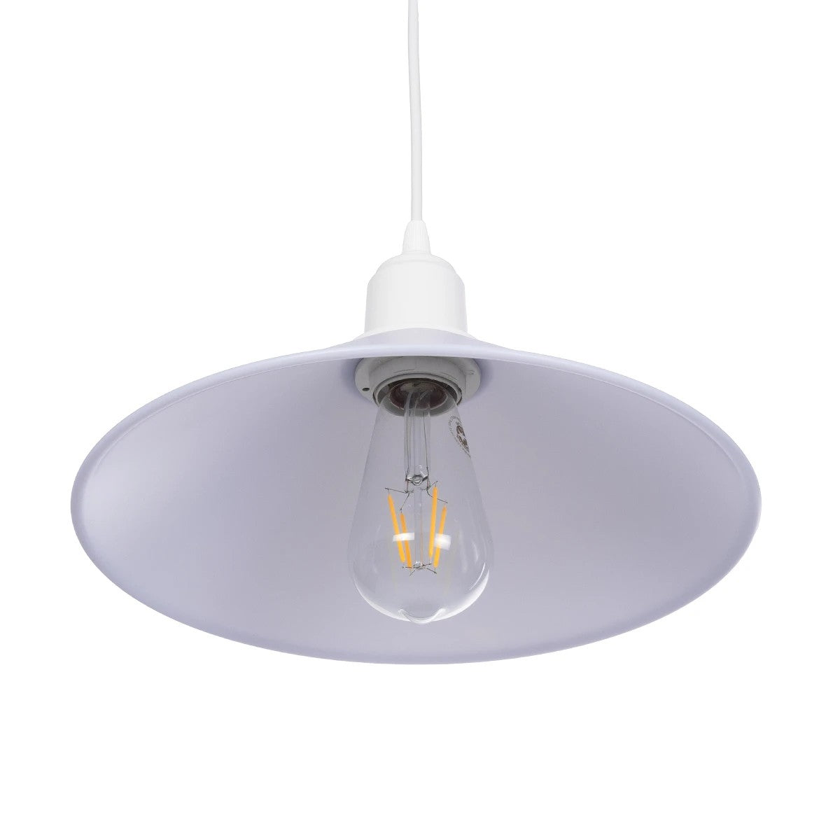 FERRO 203-0087 Μοντέρνο Κρεμαστό Φωτιστικό Οροφής με Ντουί 1 x E27 AC 220-240V IP20 - Λευκό - Μ30 x Π30 x Υ15