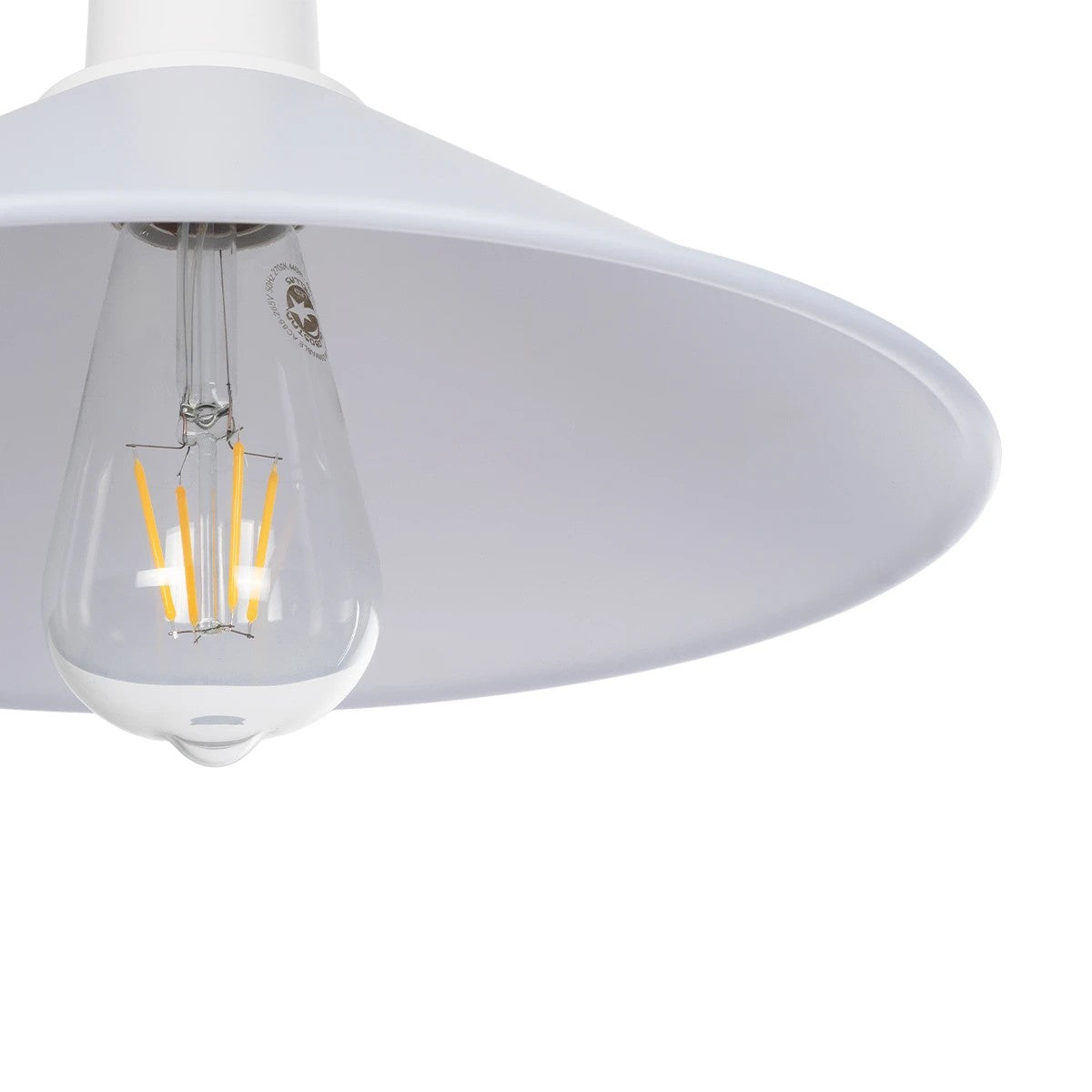 FERRO 203-0087 Μοντέρνο Κρεμαστό Φωτιστικό Οροφής με Ντουί 1 x E27 AC 220-240V IP20 - Λευκό - Μ30 x Π30 x Υ15