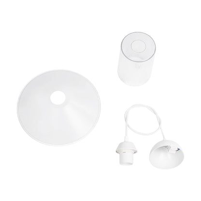 PROMO 203-0088 Μοντέρνο Κρεμαστό Φωτιστικό Οροφής με Ντουί 1 x E27 AC 220-240V IP20 - Λευκό - Μ25.5 x Π25.5 x Υ20