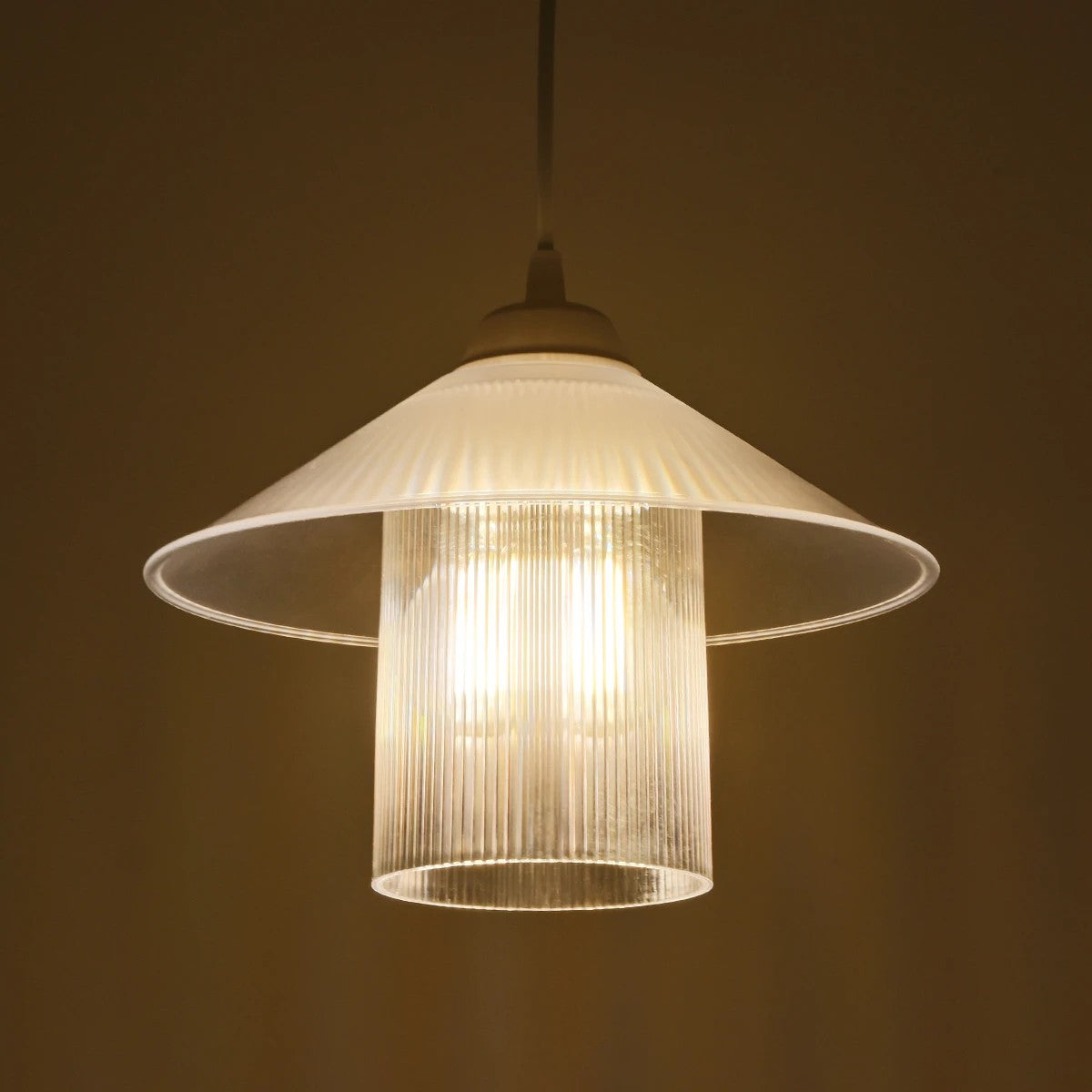 PROMO 203-0088 Μοντέρνο Κρεμαστό Φωτιστικό Οροφής με Ντουί 1 x E27 AC 220-240V IP20 - Λευκό - Μ25.5 x Π25.5 x Υ20