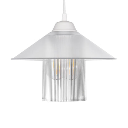 PROMO 203-0088 Μοντέρνο Κρεμαστό Φωτιστικό Οροφής με Ντουί 1 x E27 AC 220-240V IP20 - Λευκό - Μ25.5 x Π25.5 x Υ20