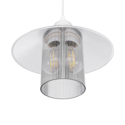 PROMO 203-0088 Μοντέρνο Κρεμαστό Φωτιστικό Οροφής με Ντουί 1 x E27 AC 220-240V IP20 - Λευκό - Μ25.5 x Π25.5 x Υ20