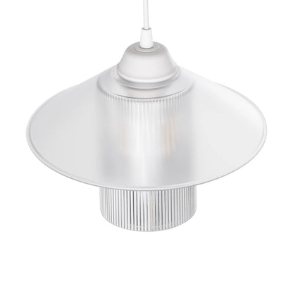 PROMO 203-0088 Μοντέρνο Κρεμαστό Φωτιστικό Οροφής με Ντουί 1 x E27 AC 220-240V IP20 - Λευκό - Μ25.5 x Π25.5 x Υ20