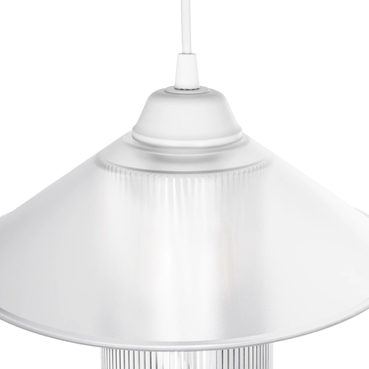 PROMO 203-0088 Μοντέρνο Κρεμαστό Φωτιστικό Οροφής με Ντουί 1 x E27 AC 220-240V IP20 - Λευκό - Μ25.5 x Π25.5 x Υ20