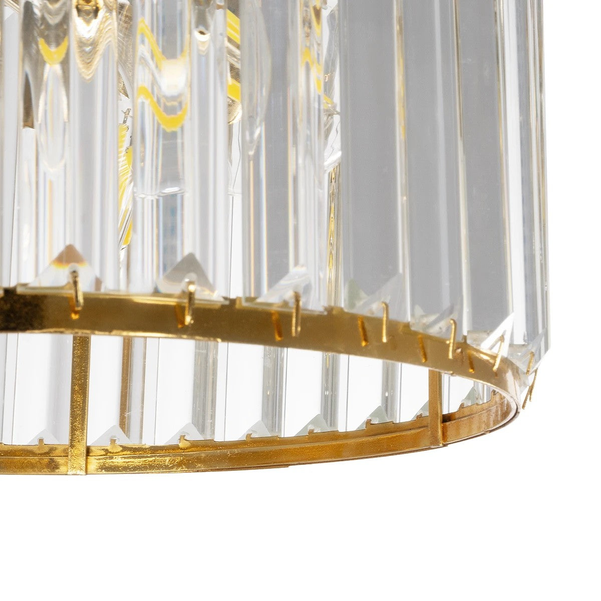 GLAMOROUS 203-0094 Κλασικό Κρεμαστό Φωτιστικό Οροφής με Ντουί 3 x E27 AC 220-240V IP20 - Χρυσό & Διάφανο - Μ28 x Π28 x Υ21.5