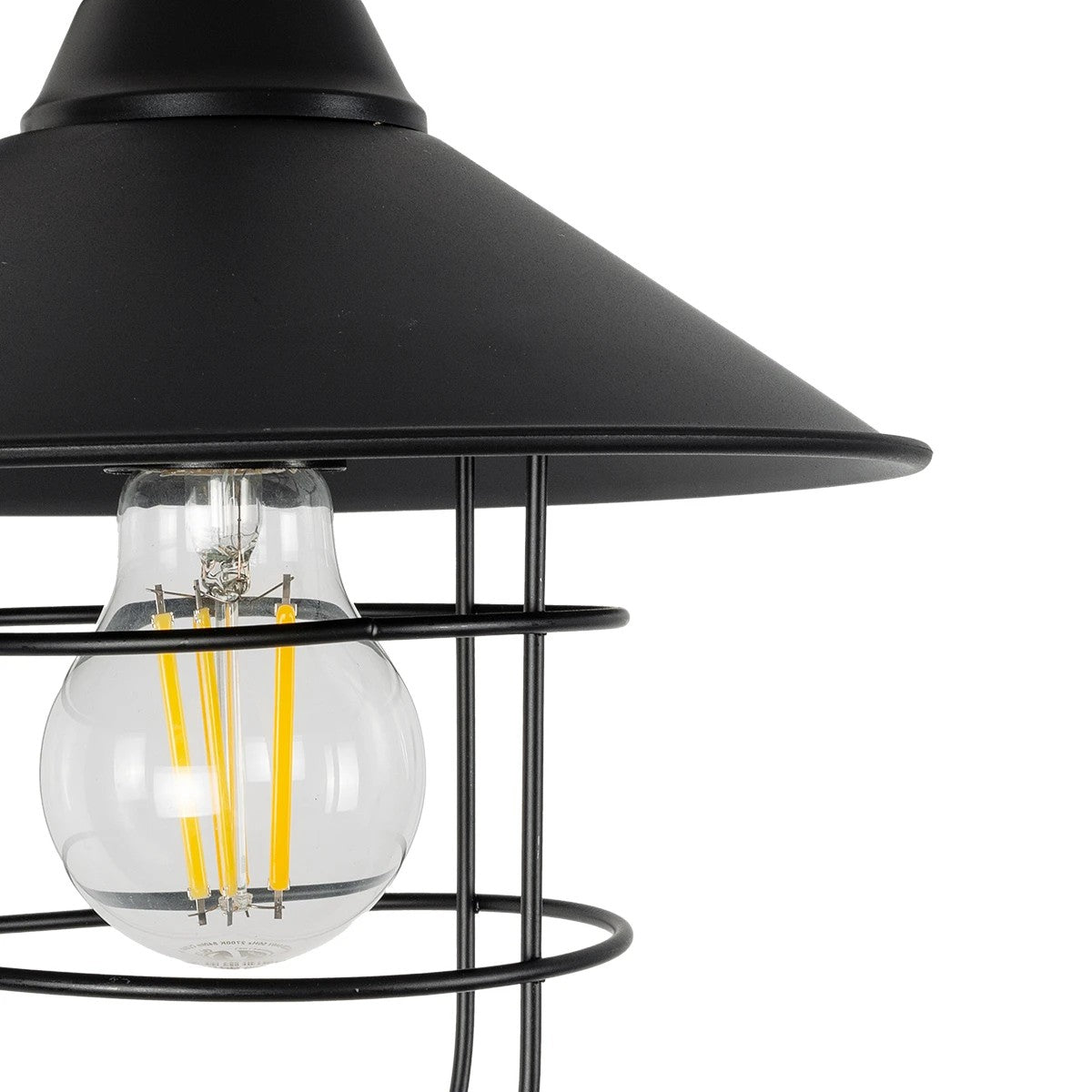 CAGE 203-0096 Vintage Επιτοίχιο Φωτιστικό Απλίκα Μονόφωτο 1 x E27 IP20 Μαύρο Πλαστικό - M22 x Π28 x Υ35