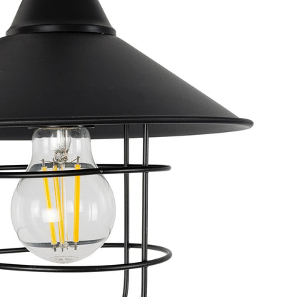 CAGE 203-0096 Vintage Επιτοίχιο Φωτιστικό Απλίκα Μονόφωτο 1 x E27 IP20 Μαύρο Πλαστικό - M22 x Π28 x Υ35