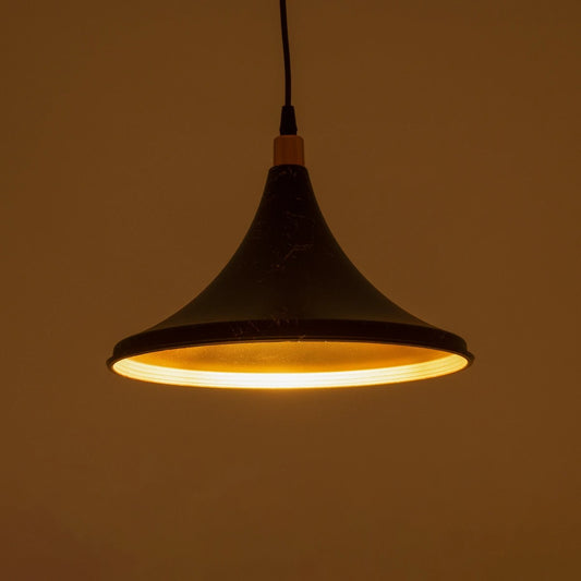 MARBLE 203-0099 Μοντέρνο Κρεμαστό Φωτιστικό Οροφής με Ντουί 1 x E27 AC 220-240V IP20 - Μαύρο & Χρυσό - Μ30 x Π30 x Υ20