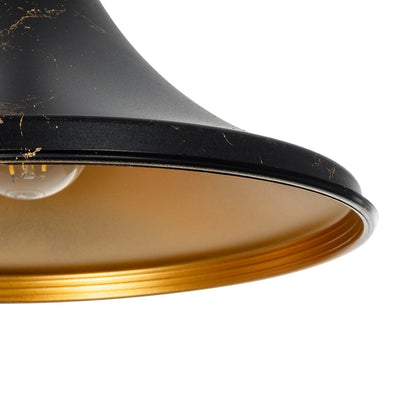 MARBLE 203-0099 Μοντέρνο Κρεμαστό Φωτιστικό Οροφής με Ντουί 1 x E27 AC 220-240V IP20 - Μαύρο & Χρυσό - Μ30 x Π30 x Υ20