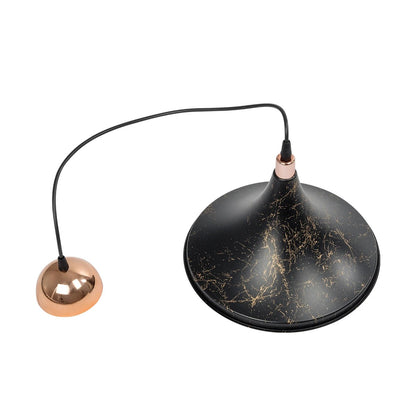 MARBLE 203-0099 Μοντέρνο Κρεμαστό Φωτιστικό Οροφής με Ντουί 1 x E27 AC 220-240V IP20 - Μαύρο & Χρυσό - Μ30 x Π30 x Υ20