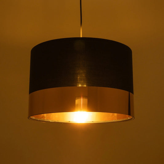 ZYKLUS 203-0100 Μοντέρνο Κρεμαστό Φωτιστικό Οροφής με Ντουί 1 x E27 AC 220-240V IP20 - Μαύρο & Χρυσό - Μ36 x Π36 x Υ25