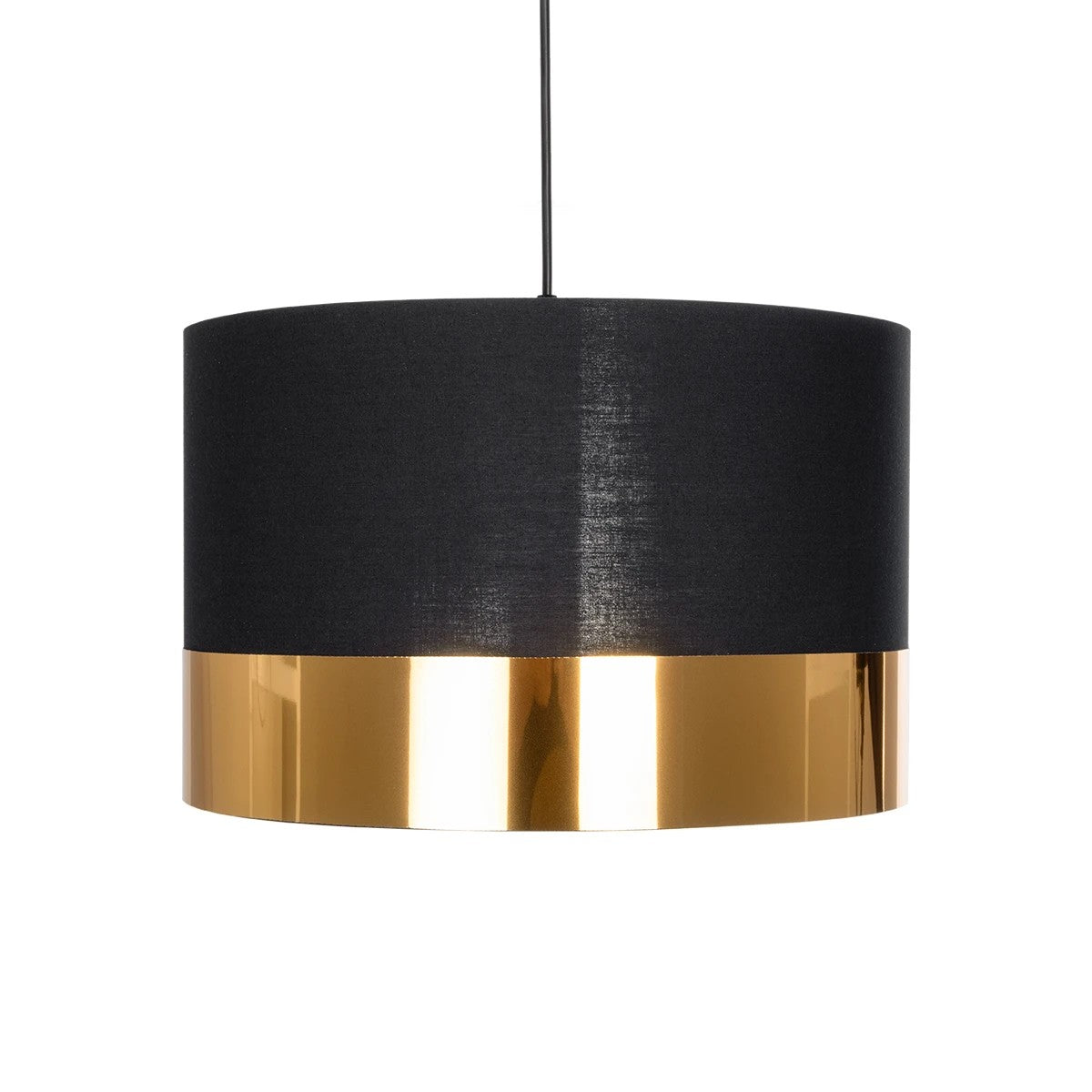 ZYKLUS 203-0100 Μοντέρνο Κρεμαστό Φωτιστικό Οροφής με Ντουί 1 x E27 AC 220-240V IP20 - Μαύρο & Χρυσό - Μ36 x Π36 x Υ25