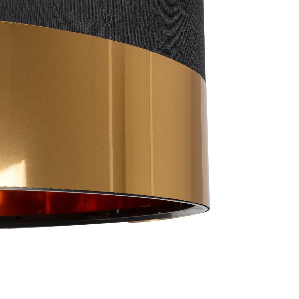 ZYKLUS 203-0100 Μοντέρνο Κρεμαστό Φωτιστικό Οροφής με Ντουί 1 x E27 AC 220-240V IP20 - Μαύρο & Χρυσό - Μ36 x Π36 x Υ25