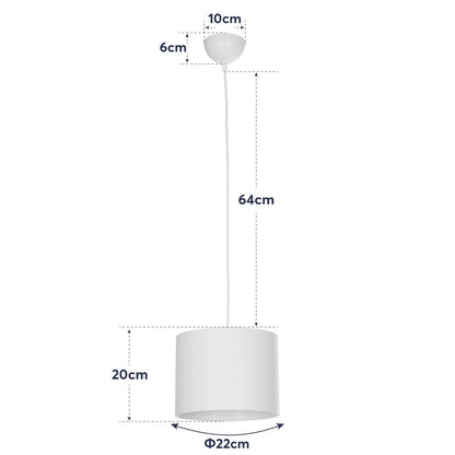 BLAZE 203-0108 Μοντέρνο Κρεμαστό Φωτιστικό Οροφής με Ντουί 1 x E27 AC 220-240V IP20 - Γκρι - Μ22 x Π22 x Υ20