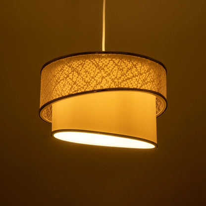 SONIA 203-0115 Μοντέρνο Κρεμαστό Φωτιστικό Οροφής με Ντουί 1 x E27 AC 220-240V IP20 - Λευκό & Ασημί - Μ30 x Π30 x Υ24