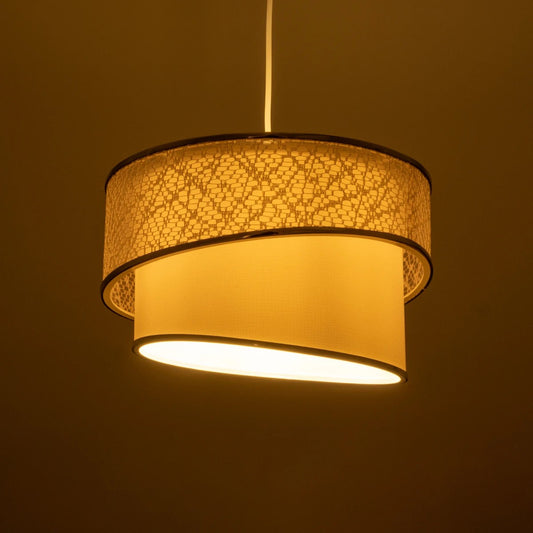 SONIA 203-0115 Μοντέρνο Κρεμαστό Φωτιστικό Οροφής με Ντουί 1 x E27 AC 220-240V IP20 - Λευκό & Ασημί - Μ30 x Π30 x Υ24