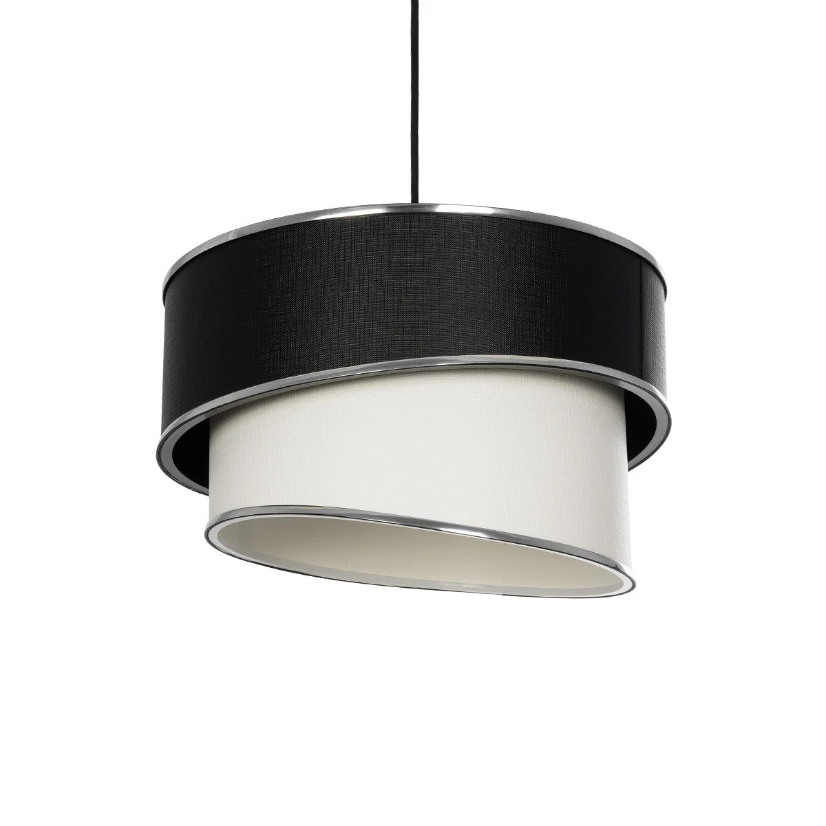 SONIA 203-0118 Μοντέρνο Κρεμαστό Φωτιστικό Οροφής με Ντουί 1 x E27 AC 220-240V IP20 - Λευκό & Μαύρο - Μ30 x Π30 x Υ24