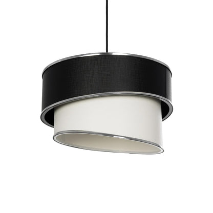 SONIA 203-0118 Μοντέρνο Κρεμαστό Φωτιστικό Οροφής με Ντουί 1 x E27 AC 220-240V IP20 - Λευκό & Μαύρο - Μ30 x Π30 x Υ24