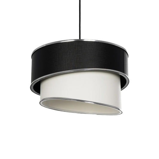 SONIA 203-0118 Μοντέρνο Κρεμαστό Φωτιστικό Οροφής με Ντουί 1 x E27 AC 220-240V IP20 - Λευκό & Μαύρο - Μ30 x Π30 x Υ24