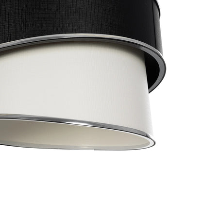 SONIA 203-0118 Μοντέρνο Κρεμαστό Φωτιστικό Οροφής με Ντουί 1 x E27 AC 220-240V IP20 - Λευκό & Μαύρο - Μ30 x Π30 x Υ24