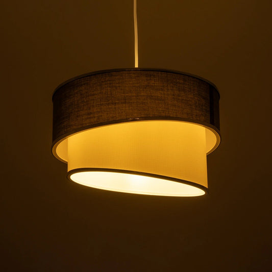 SONIA 203-0123 Μοντέρνο Κρεμαστό Φωτιστικό Οροφής με Ντουί 1 x E27 AC 220-240V IP20 - Γκρι & Λευκό - Μ30 x Π30 x Υ24